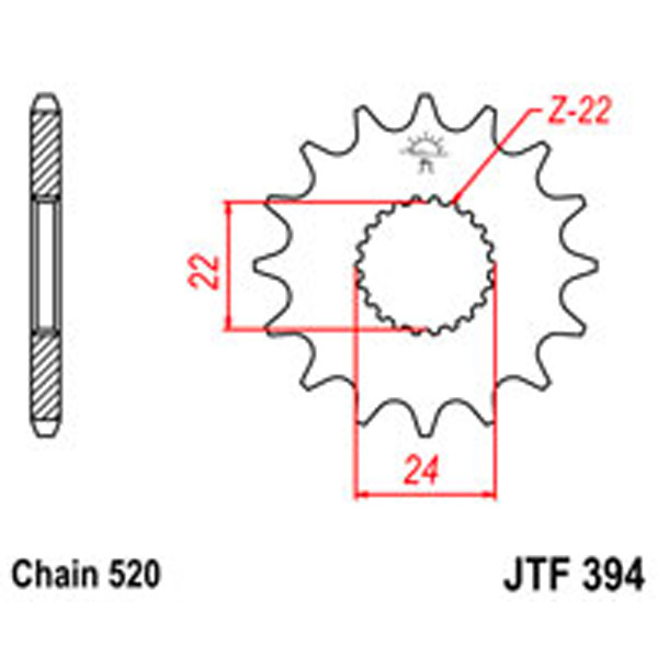 JT JT Gear Box Sprockets G/B 394-15 Aprilia